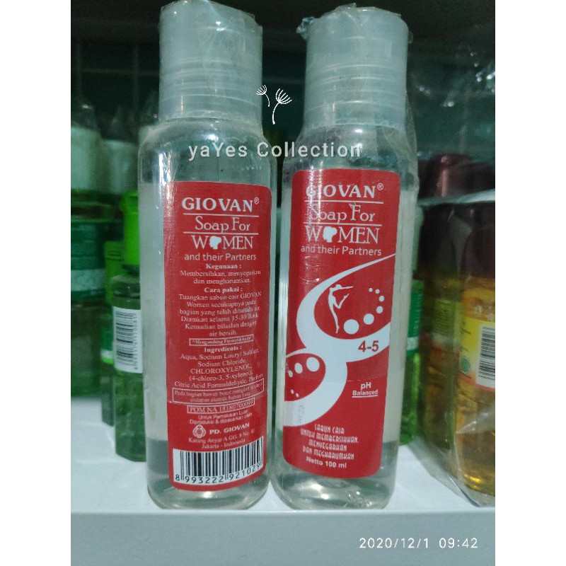 Sabun mandi Cair Sehat Giovan 100 ml Geovan woman soap fresh biru merah segar harum geovani giovani