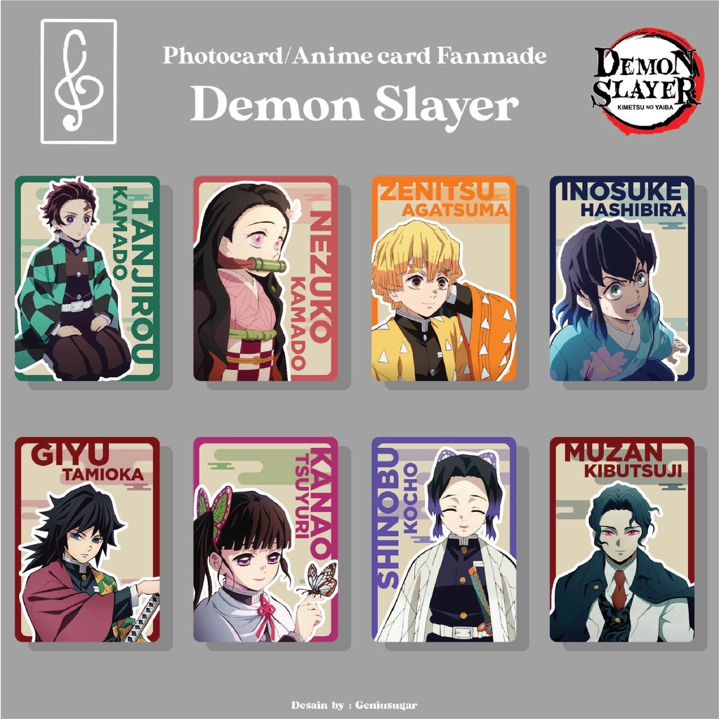 [ANIME CARD] PHOTOCARD DEMON SLAYER FANMADE