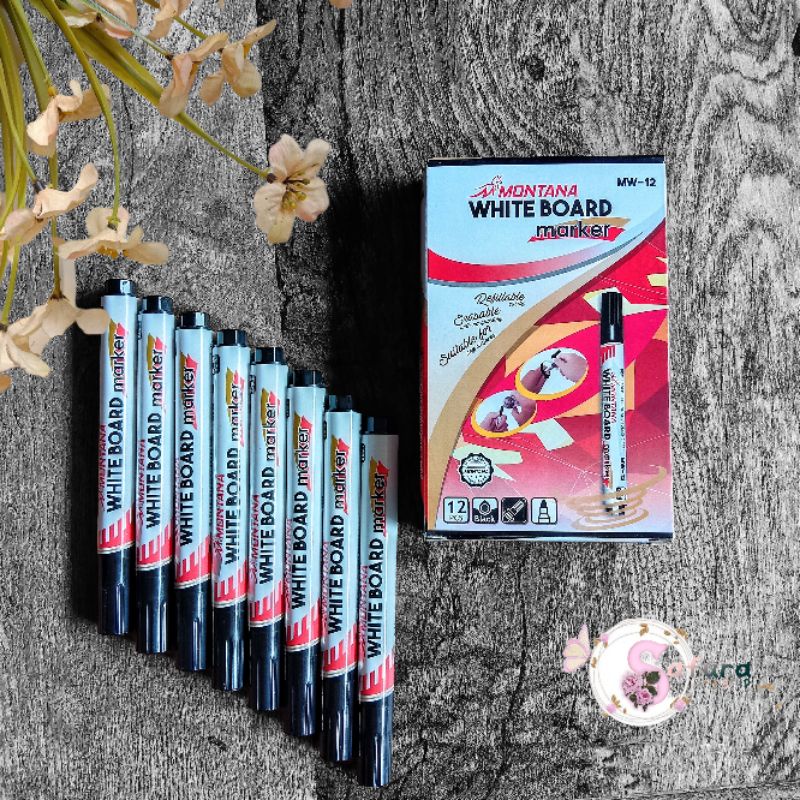 

SPIDOL HITAM WHITE BOARD MARKER MONTANA BISA DI HAPUS ECERAN MURAH