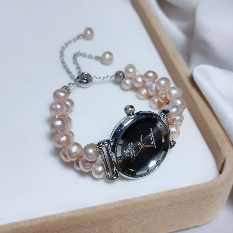 Jam tangan mutiara air tawar asli lombok bersertifikat Jam mutiara asli Jam tangan mutiara lombok as