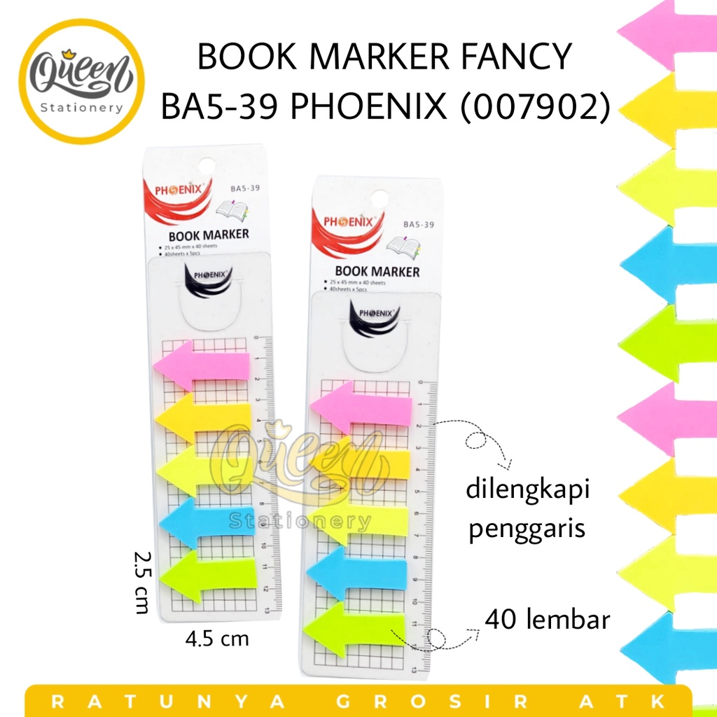 

1 PAD BOOK MARKER FANCY BA5-39 PHOENIX (007902) - PENANDA BUKU MEMO PAD STICK NOTE