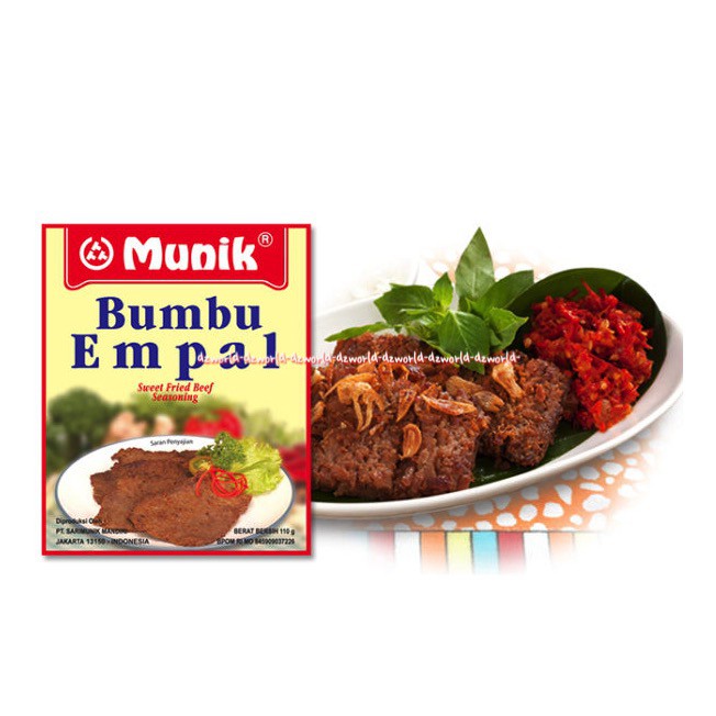 Munik Bumbu Empal Sweet Fried Beef Seasoning 110gr Bumbu Masak Instan