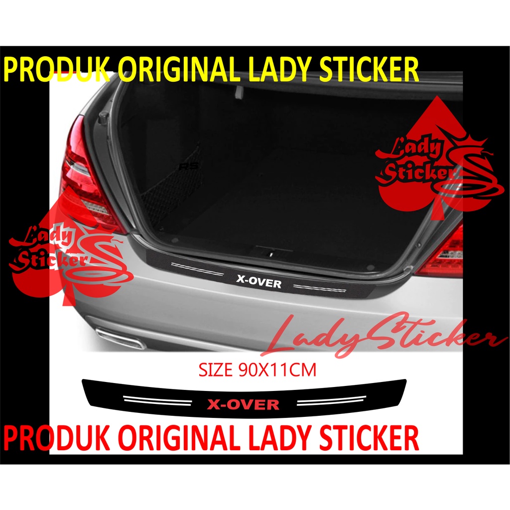 STIKER MOBIL X OVER STICKER CARBON 3D BUMPER BAGASI MOBIL SUZUKI X OVER