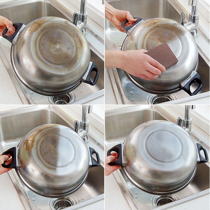 Sikat Panci Nano Magic Spons Alat Pembersih Kerak Noda Wajan Brush Pembersih Alat Dapur