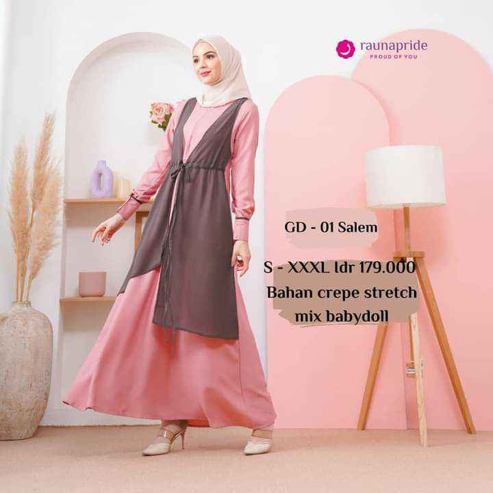 GAMIS TERBARU / GAMIS RAUNA GD 01 / GAMIS TERBARU 2022 BAJU LEBARAN / RAUNAPRIDE