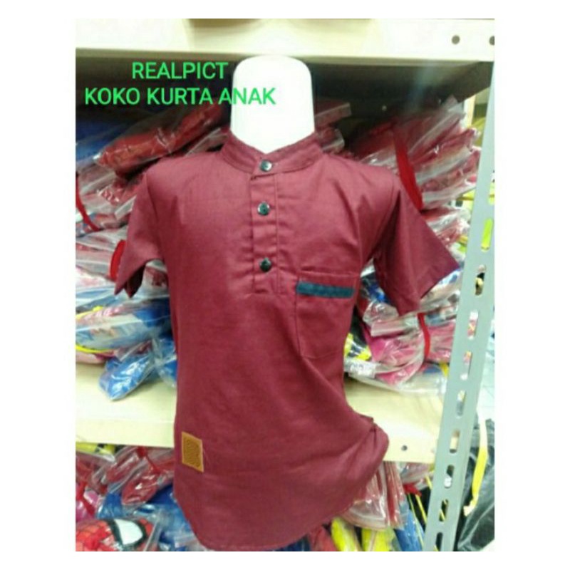 KOKO KURTA +JAM TANGAN ANAK BAJU MUSLIM KOKO TURKI TOYOBO 3-12TAHUN