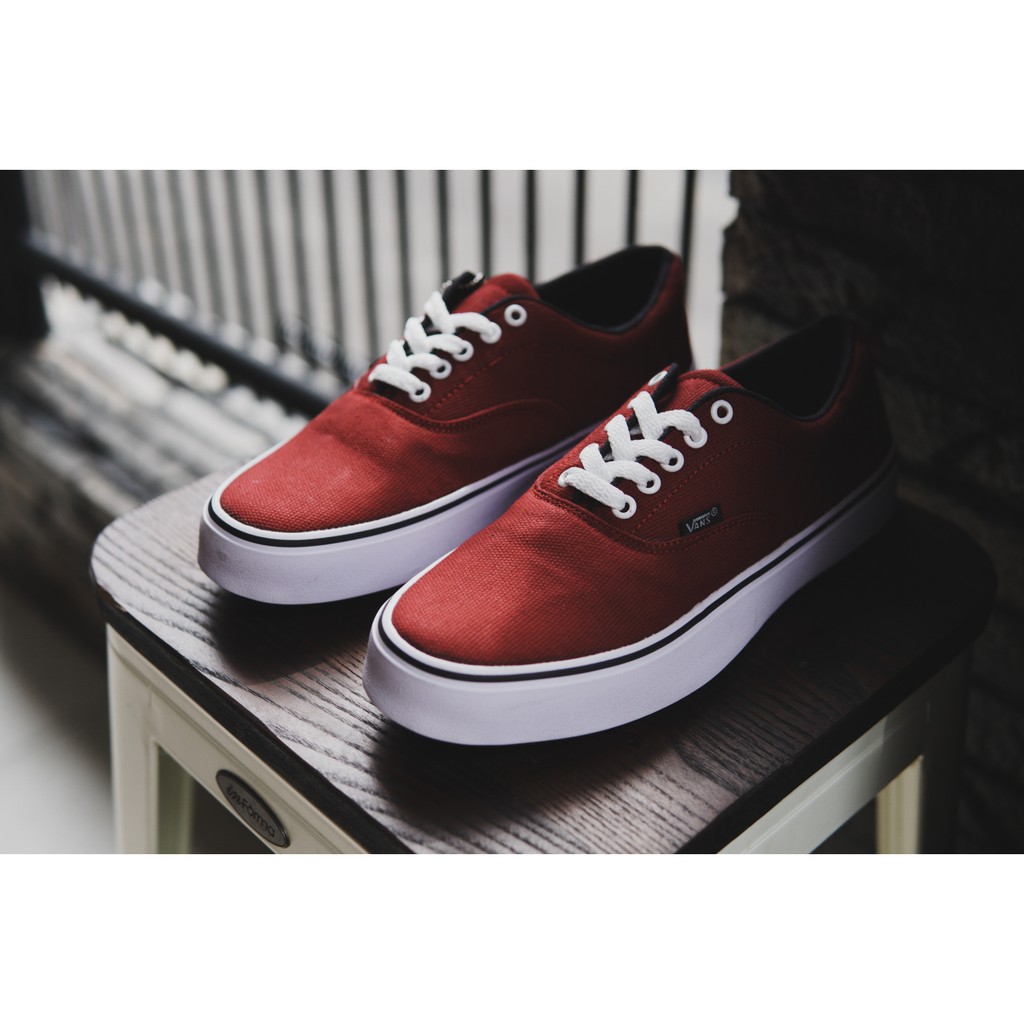 Recomended ! Sepatu Vans Authentic Era Maroon Sneakers Pria/Wanita Kets Murah Sekolah Kasual Bertali