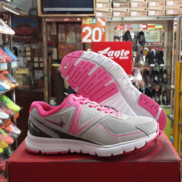 Sepatu Running EAGLE | Erica | Lt.Grey-Fushia