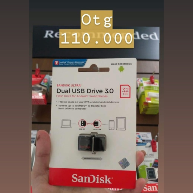 Sandisk Ultra Dual USB Drive 3.0 32GB