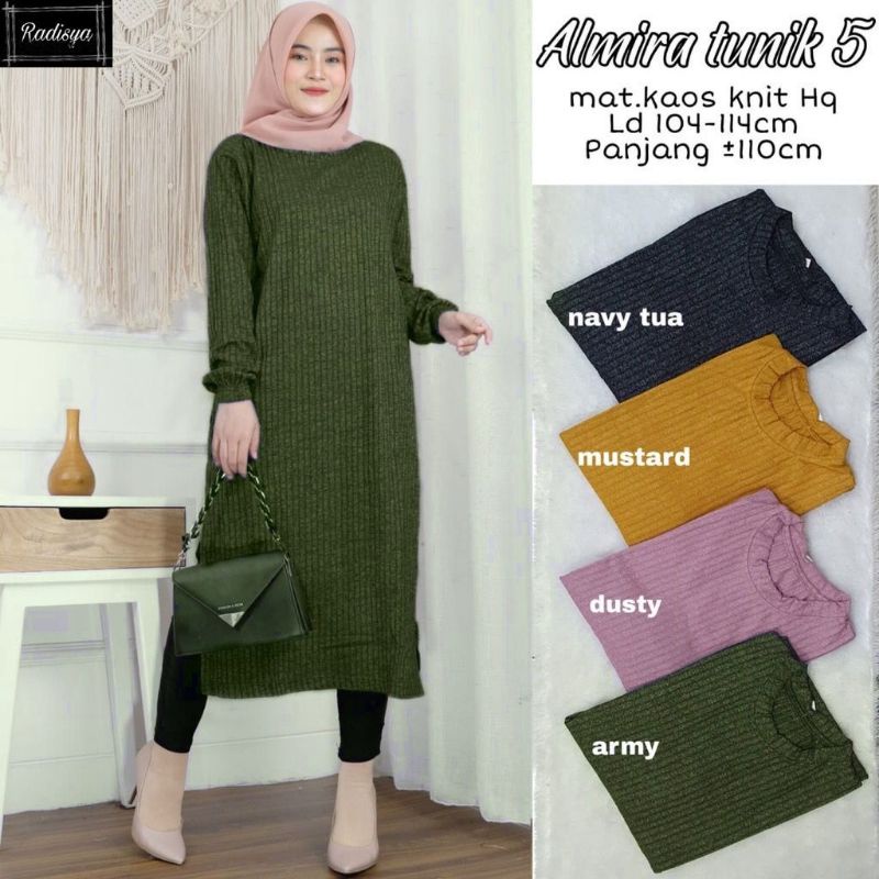 Almira Tunik - Tunik Knit Rajut LD104+ / Nasya Tunik / R.10 -  279-6156