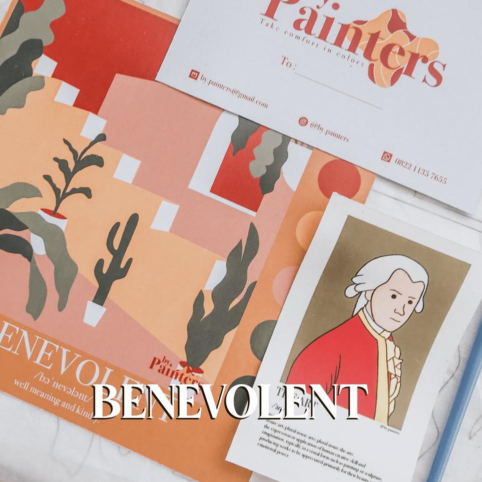 

Paint By Number Benevolent |ByPainters | Painting DIY Set | 20x20cm Kanvas & 6 Akrilik | Kit Meluki