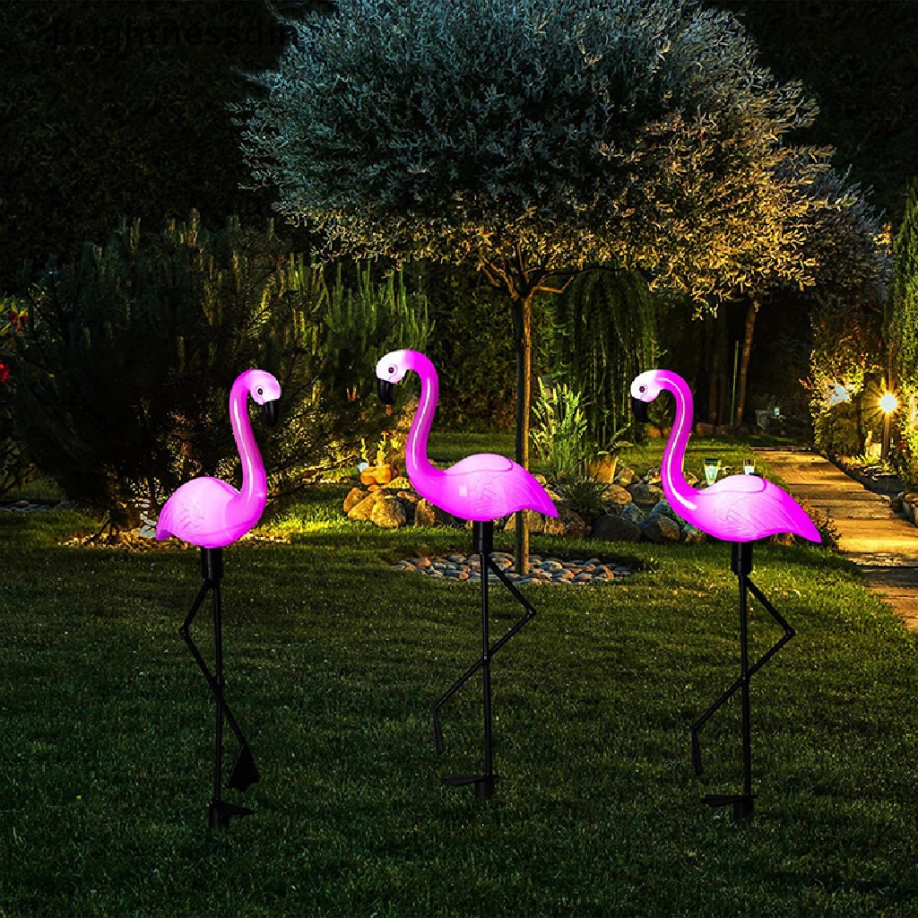 Lampu Led Tenaga Surya Bentuk Flamingo Warna Pink Untuk Taman