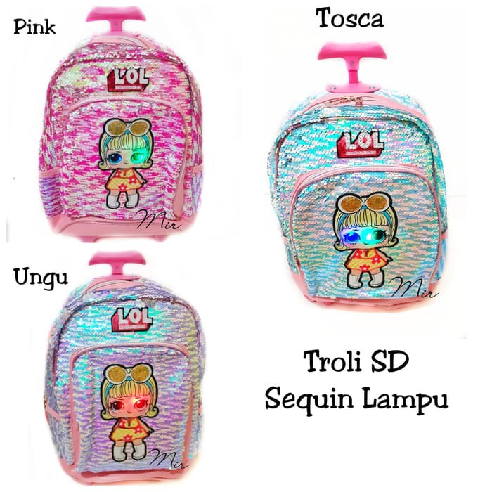 Gadis Anak Tas Troli Anak Perempuan Sekolah Dasar 1-3-5-6 Kelas 6 IO914  Sd Lol Sequin Usap Mata Ny