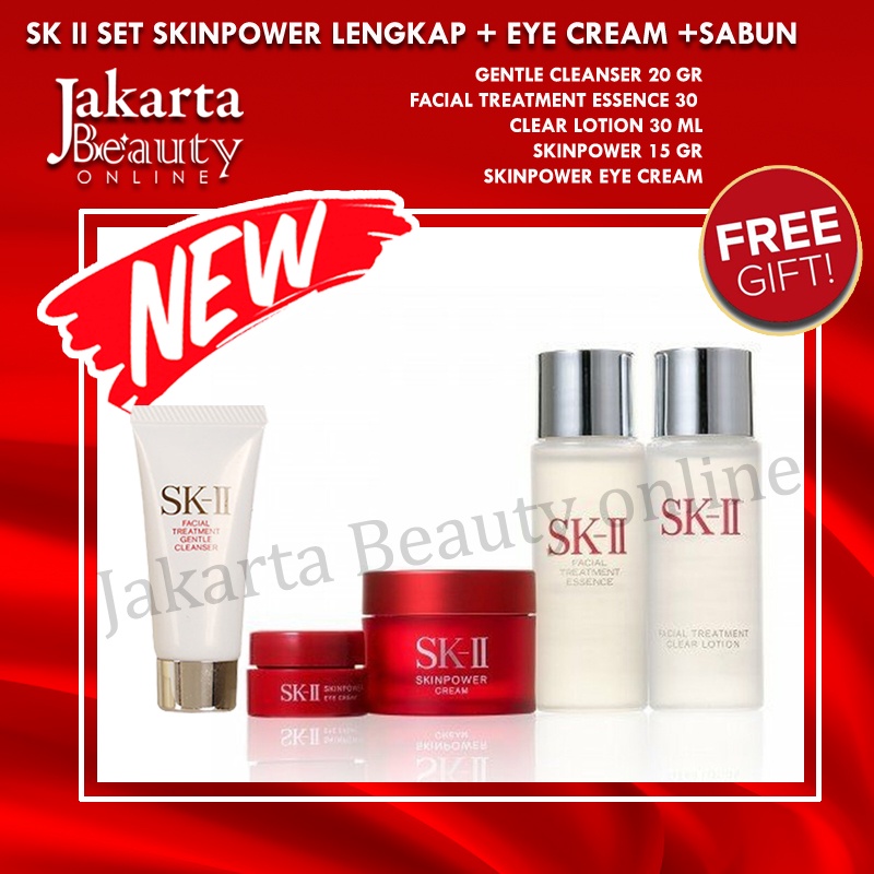 SK-II SKII SK II SK2 SET SKINPOWER LENGKAP DENGAN SKINPOWER EYE CREAM