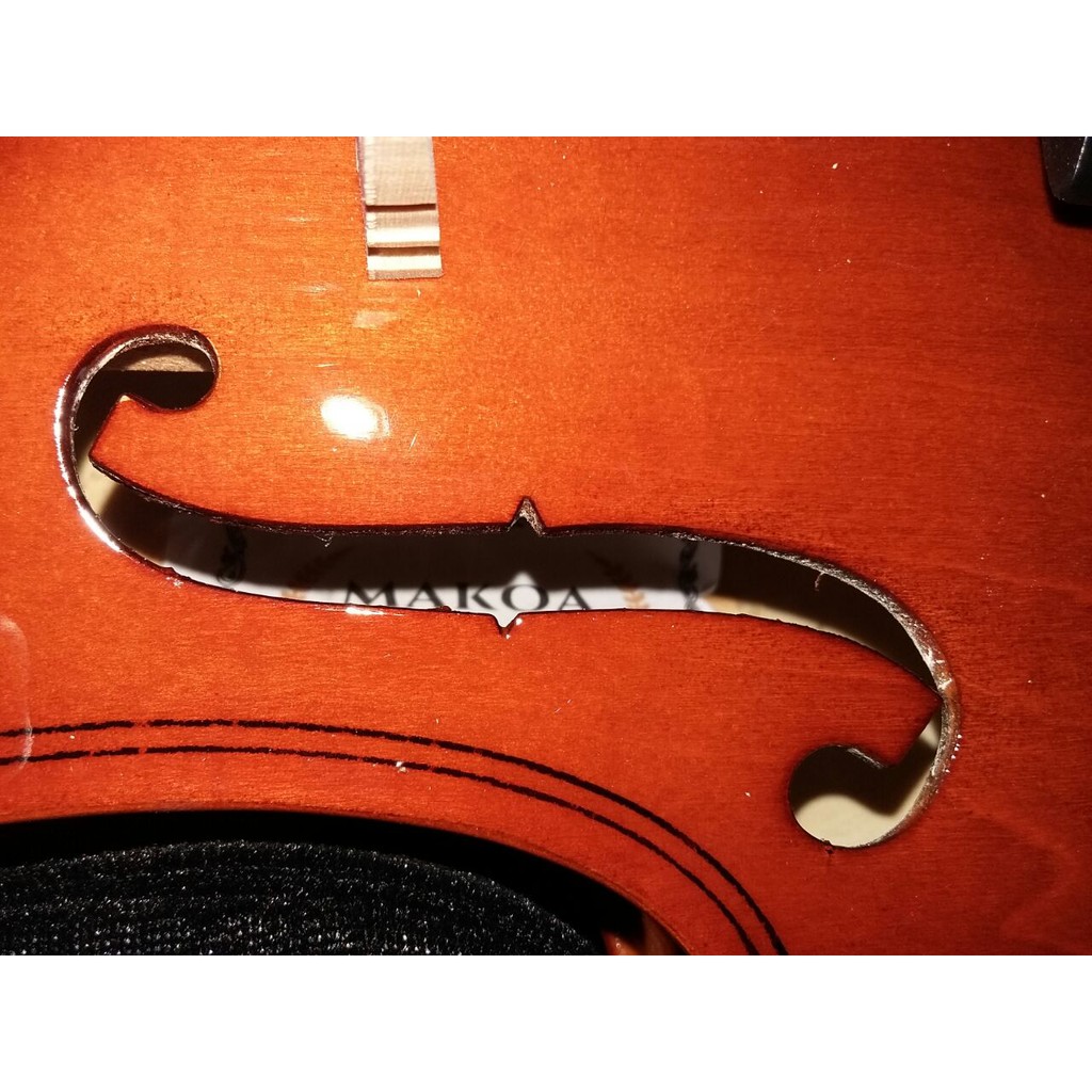 Biola Akustik Merk Makoa Ukuran 4/4 Bonus Hardcase Bow Rosin Bridge Buat Pemula Murah