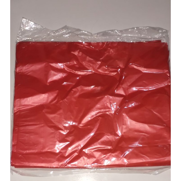 Kantong Plastik Tioco Merah hitam putih  uk 28 kresek tioco