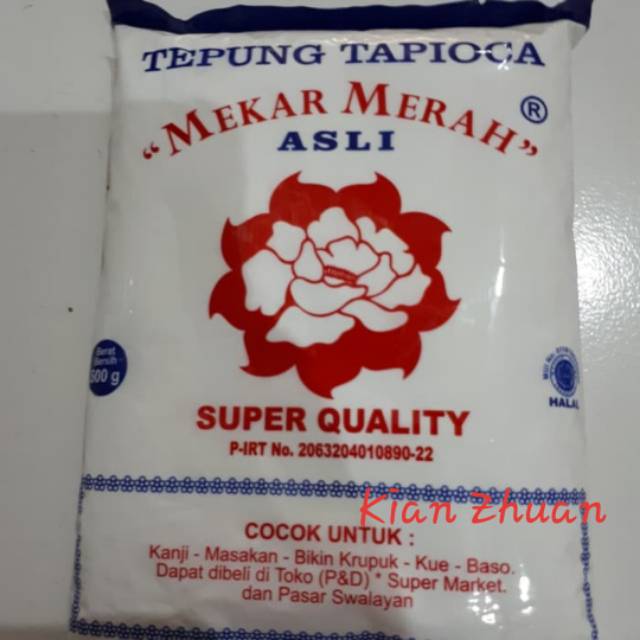 Tepung Tapioka Mekar Merah 500gr / Tepung Aci / Tepung Tapioca