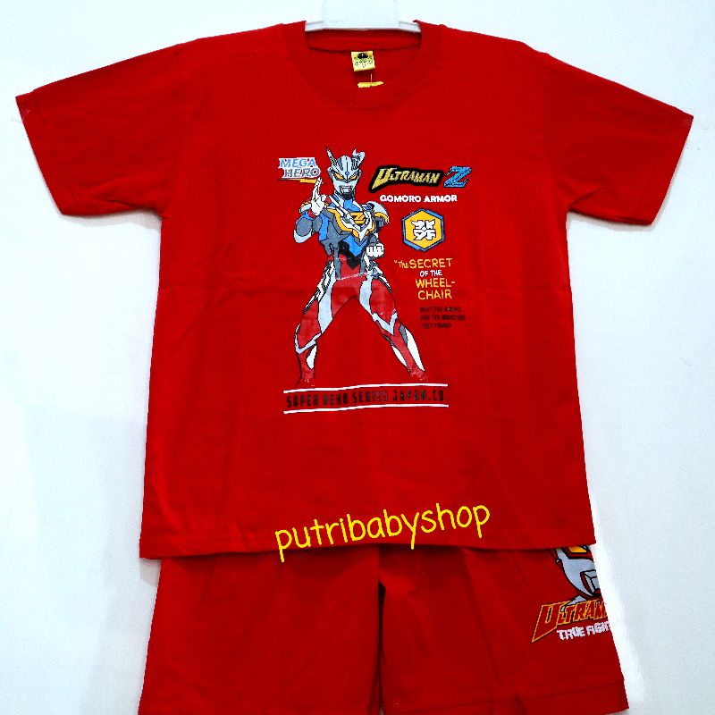 Setelan Kaos ULTRAMAN/TRANSFORMERS/JUMBO/LENGKONG Jaya/12 - 14 Tahun