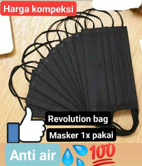 Masker mirip sensi isi 12pcs bahan sponbound 75grm tahan air