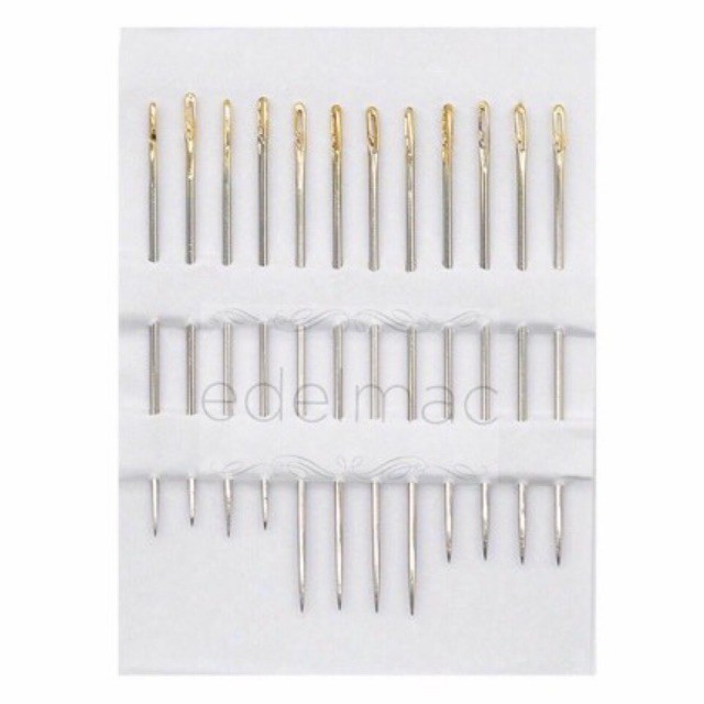 12Pcs Set Jarum tangan Darning Needles,Side Opening Blind Hand Needle