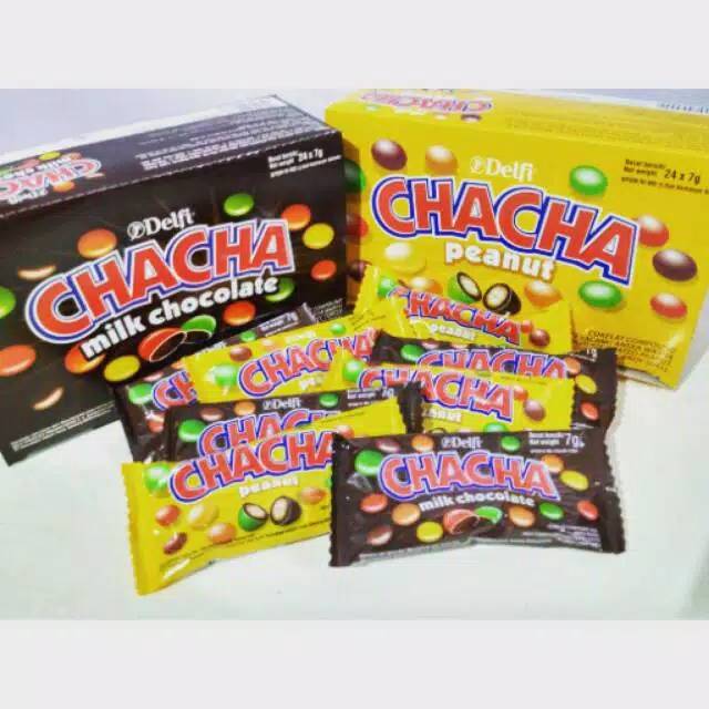 

CHA CHA COKLAT / CHACHA KACANG / PERMEN CHACHA @5 gr x 30 pcs