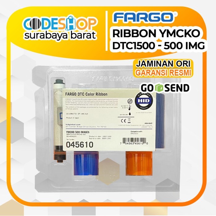 RIBBON COLORS / YMCKO FARGO DTC1500 / DTC 1500 PN: 45610 - 045610 500images