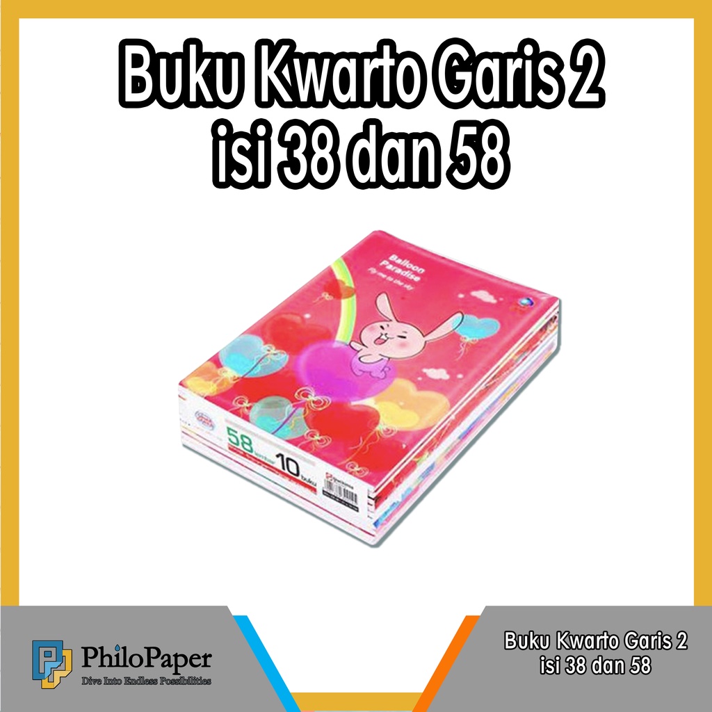 

ATK ~ ( PER PAK ) Buku Tulis Garis 2 Kuarto Sidu isi 58 / Buku Sekolah / Buku Menulis