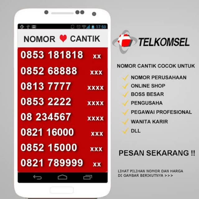 Nomer telkomsel cantik