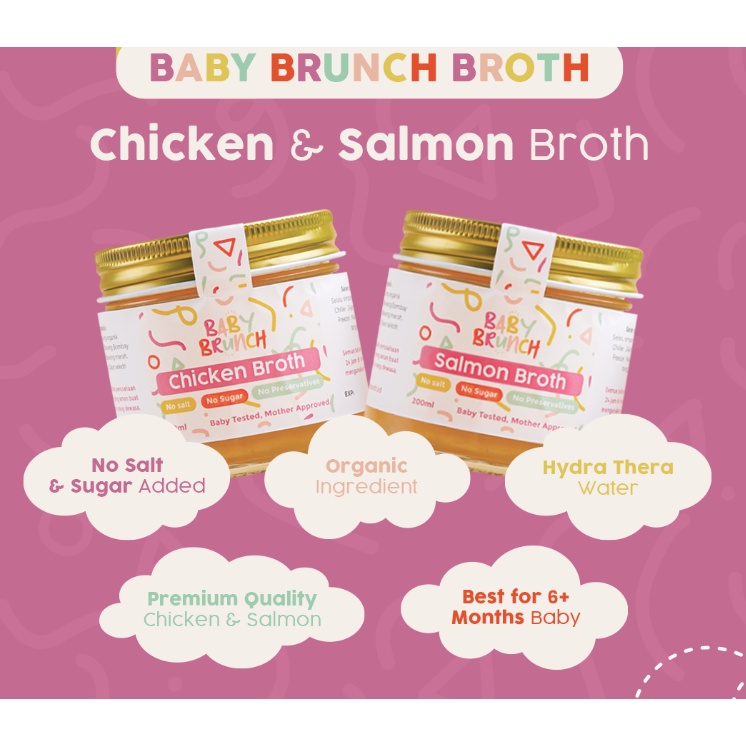 

Organic Chicken and Salmon Broth Bundling Baby Brunch