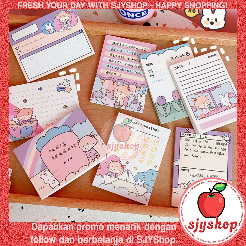 

Girl Daily Schedule Memo Pad / Notepad / DIY BuJo Diary Journal Scrapbook Kit Planner Cute Premium - SJYShop