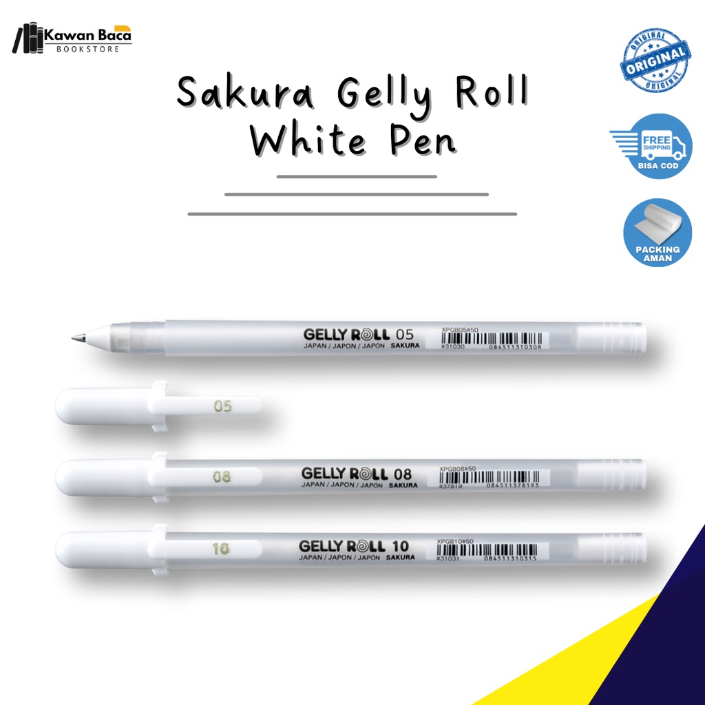 

Bolpoin Tinta Putih Sakura Gelly Roll White Gel Ink