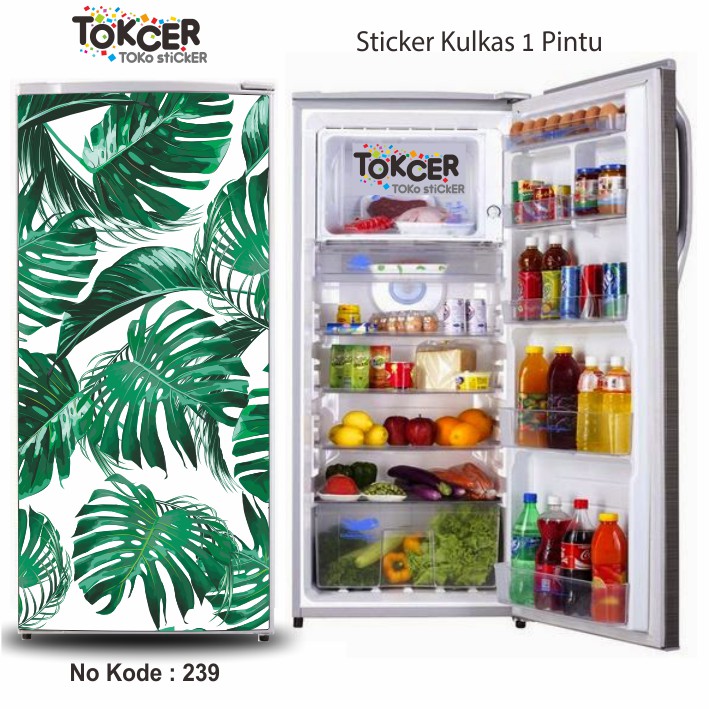 Stiker Kulkas 1 Pintu  dan 2 Pintu MONSTERA