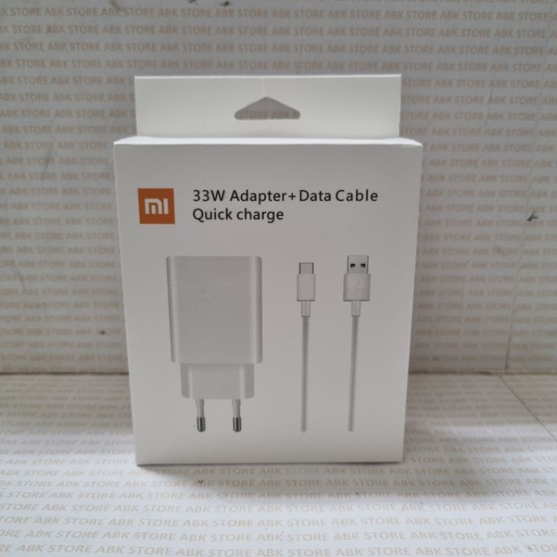TURBO CHARGE 33W CHARGER XIAOMI REDMI NOTE 9 - NOTE 10 PRO MI 11 - Mi 10T Type-C ORIGINAL