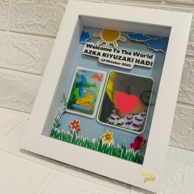 Gift Baby Born / Kado Lahiran Bayi / Frame Gift Minigold / Mini Gold Logam Mulia
