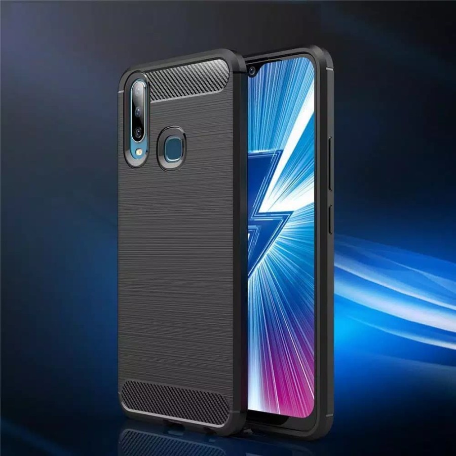 CASE SLIM FIT CARBON IPAKY VIVO Y12 VIVO Y15 VIVO Y17 SOFTCASE - FA