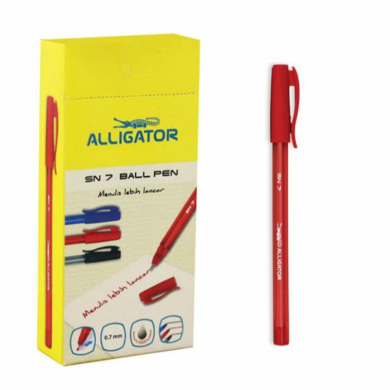 

Alligator Bolpoint Merah / pulpen / Pen SN7 isi 12 pcs