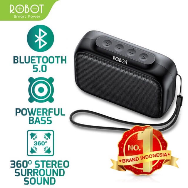 Speaker Bluetooth Robot RB100 RB 100 / RB110 RB 110 Portable Wireless Super Bass Mini Stereo Original - Garansi 1 Tahun