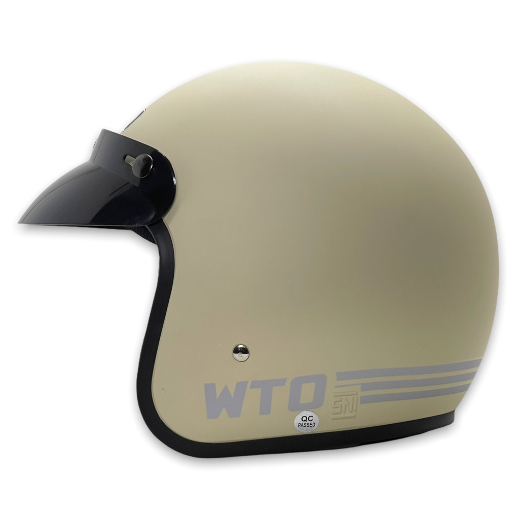 [Helm Dewasa] WTO Helmet Retro Pet - CLS1 - Cream Doff