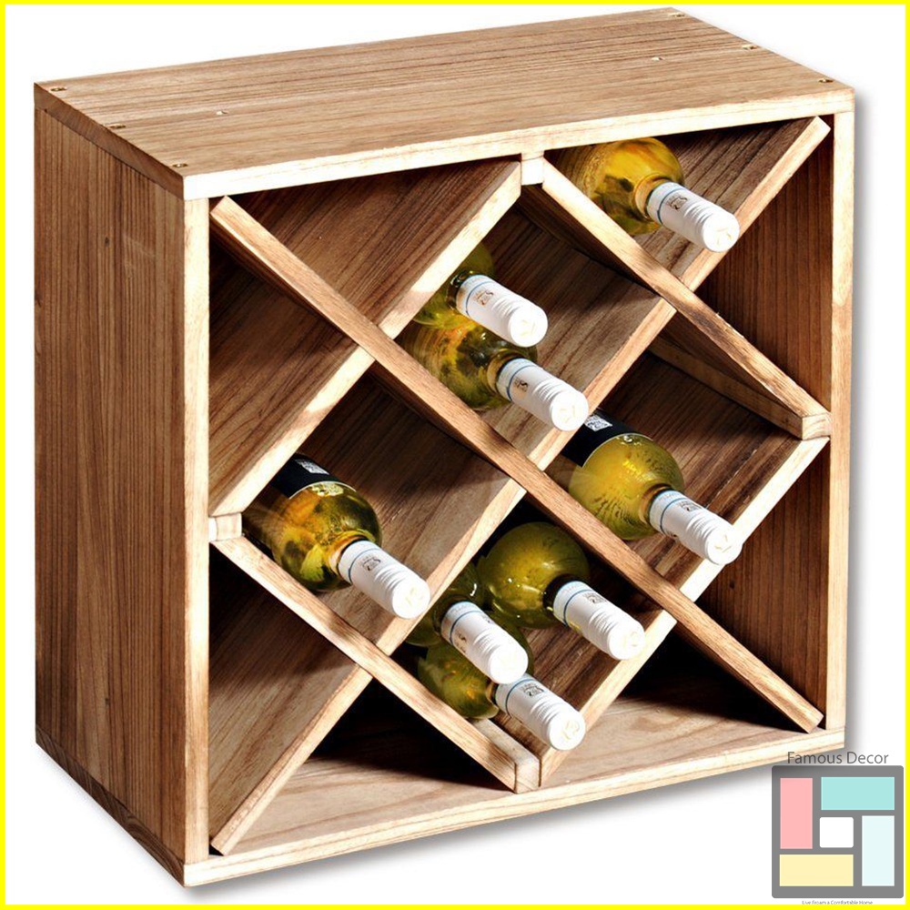 Rak Botol Rak Wine Rak Minuman Bar Rak Minuman Cafe Model Rustic Rak Kayu Rak Botol Kayu Premium