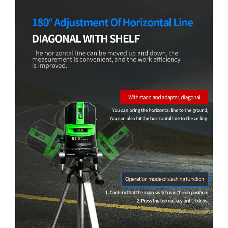 Self Leveling Projector Green Laser 2 Line TaffWare - SPY003