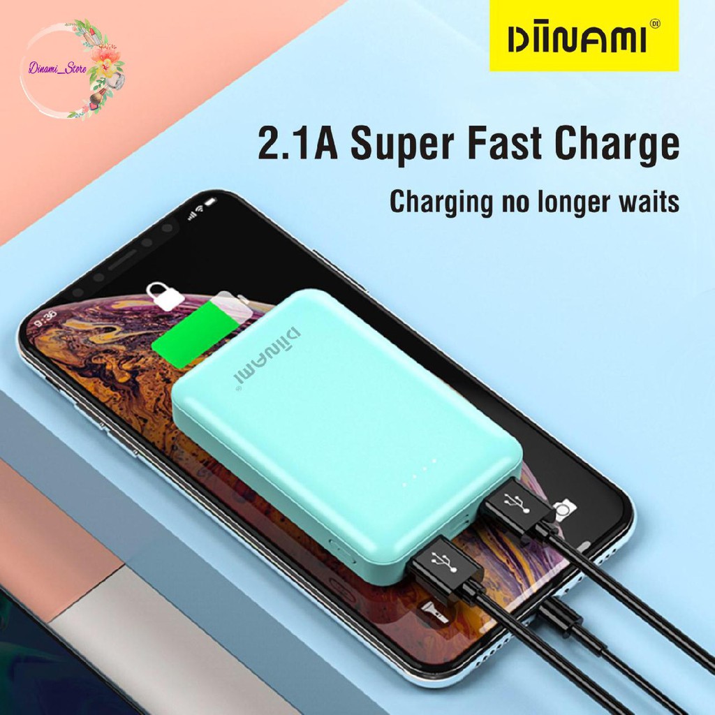 BM084 Powerbank diinami DI-Y20 real 8000mah led dual usb quick charge Fast Charging DST1951