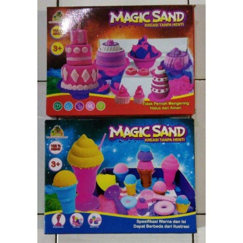 Mainan magic sand kreasi tanpa henti