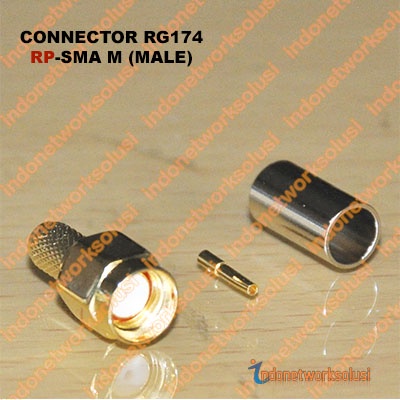 KONEKTOR CONNECTOR RG174 RP-SMA M (MALE)