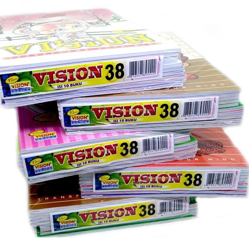 

Buku Tulis isi 38 Vision 1 PAK= 10 buku ..