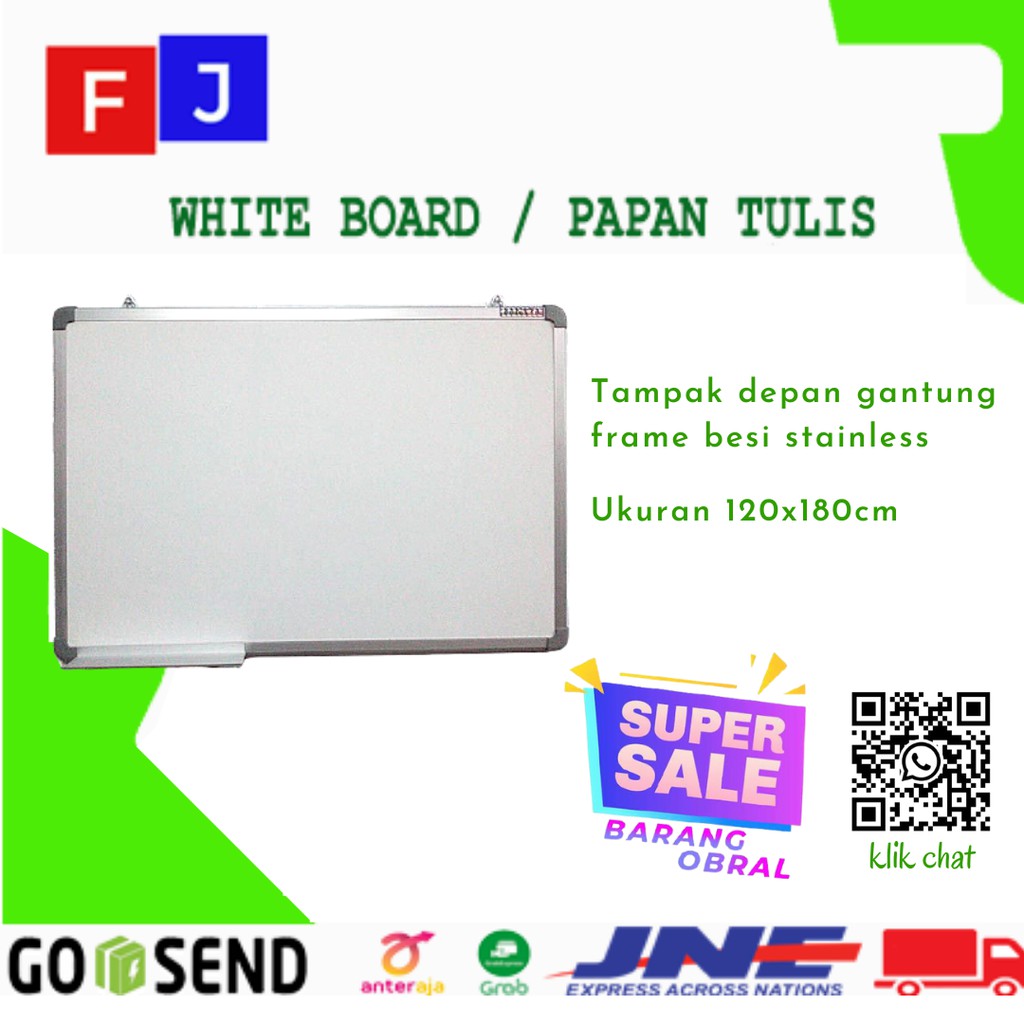 

Whiteboard SAKANA 120x180cm – Papan Tulis Whiteboard 120x180cm