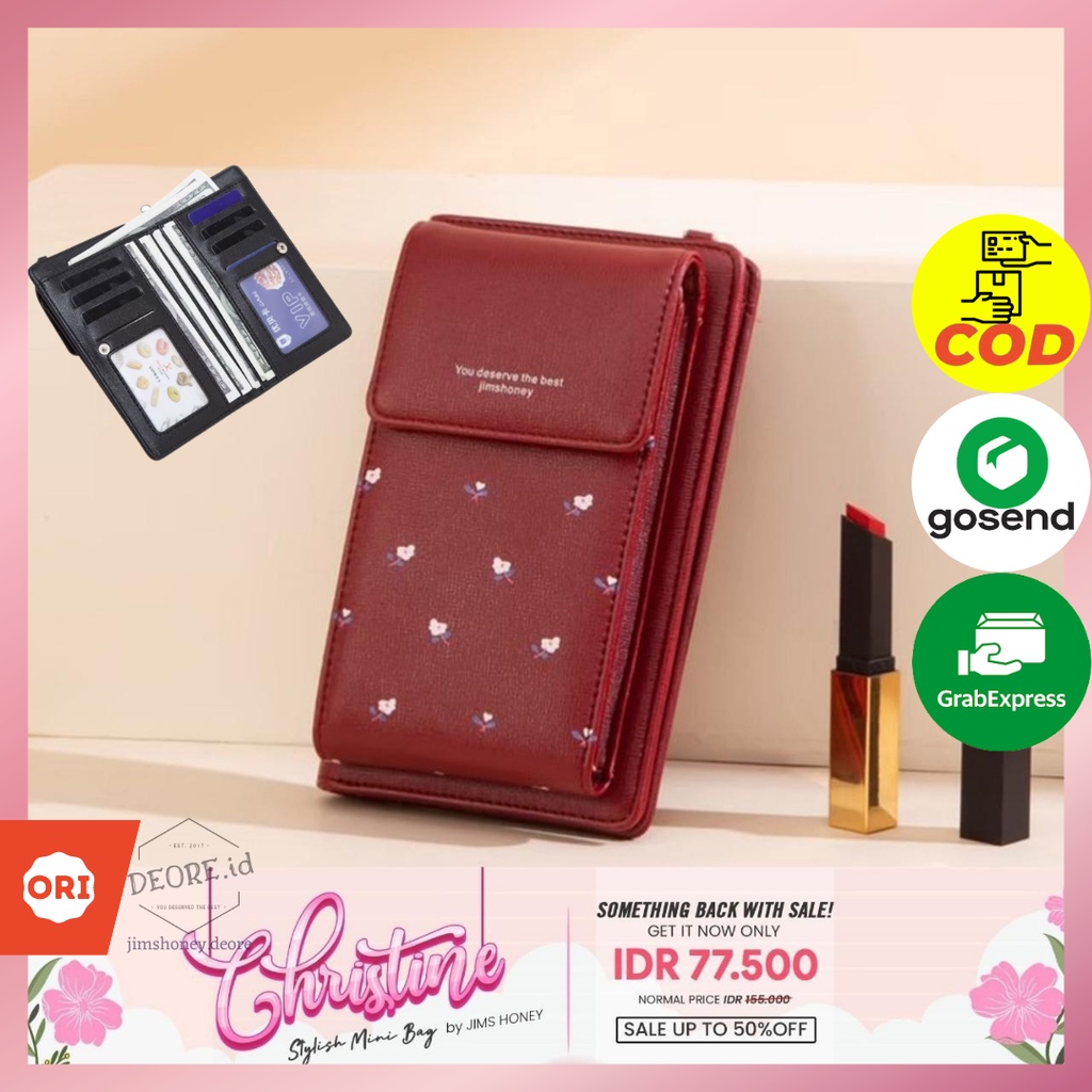Jim Honey Christine Mini Bag Tas Selempang HP Wanita Kecil Fashion Slingbag Import Korea Jimshoney