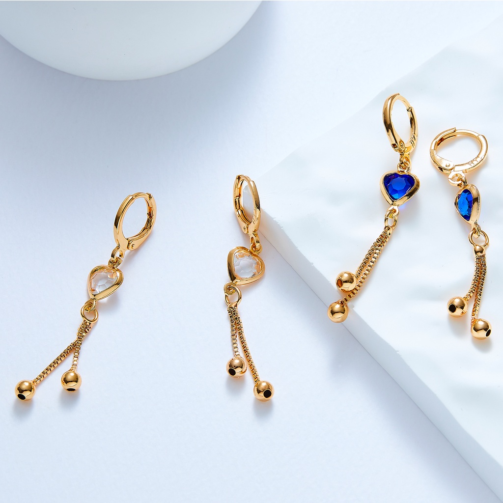 Allure 232E Anting Titanium Wanita Anti Karat Dan Anti Luntur Asli Dewasa Panjang Silver Jewerly Ori Tidak Selamanya Tusuk Emas Muda