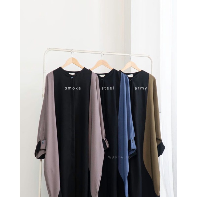 WAFTA - SALMA ABAYA | bisht abaya | abaya batwing | abaya jumbo | abaya kombinasi
