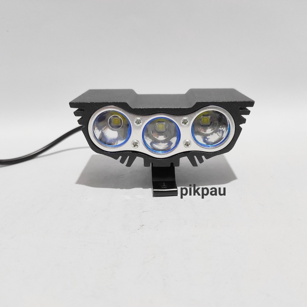 Lampu Tembak Sorot Motor Owl Putih Cree 3 Mata 30 Watt Ultra Rare 12 Volt - 80 Volt 3 Mode