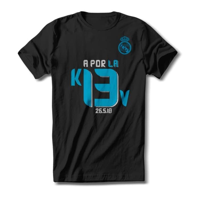 Kaos Baju Bola A Por La 13 / Aporla 13 Real Madrid Kiev UCL- Hitam